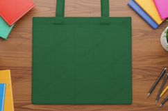 Green tote bag mockup design Product Image 1