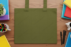 Green tote bag mockup design Product Image 1