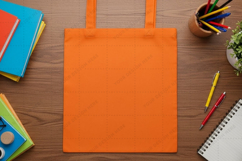 Bright orange tote bag mockup design Product Image 1