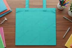 Turquoise tote bag mockup design Product Image 1