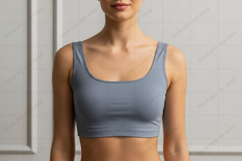 Blue sports bra t-shirt mockup design Product Image 1