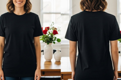 Black T-shirt Mockup Design Product Image 1