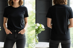 Classic black T-shirt Mockup Design Product Image 1