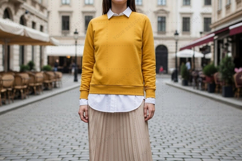 Mustard yellow t-shirt mockup design Product Image 1