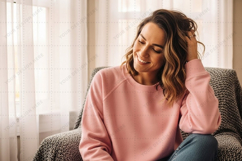 Pink sweatshirt mockup design Product Image 1