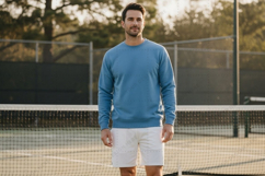 Men's blue long sleeve t-shirt mockup Product Image 1