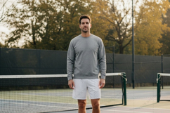 Men's long sleeve tennis t-shirt mockup Product Image 1