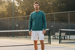 Men's long sleeve tennis sweatshirt mockup Product Image 1