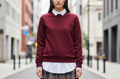 Stylish burgundy t-shirt mockup design Product Image 1