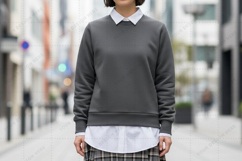 Stylish grey t-shirt mockup design Product Image 1