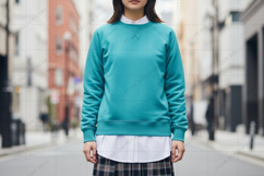 Turquoise t-shirt mockup design Product Image 1