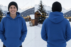 Blue hoodie mockup design Product Image 1