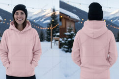 Cozy winter hoodie t-shirt mockup design Product Image 1