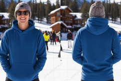 Blue hoodie t-shirt mockup design Product Image 1