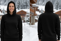 Black hoodie t-shirt mockup design Product Image 1