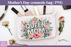Queen Mom Floral Cosmetic Bag mom gift Mothers day Product Image 1