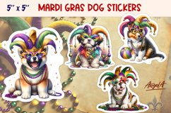 Bundle stickers, Mardi Gras stickers, funny dog printable Product Image 4