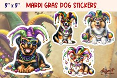 Bundle stickers, Mardi Gras stickers, funny dog printable Product Image 13