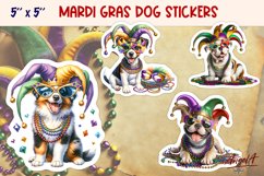 Bundle stickers, Mardi Gras stickers, funny dog printable Product Image 15