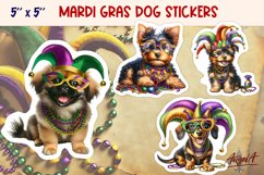 Bundle stickers, Mardi Gras stickers, funny dog printable Product Image 10