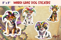 Bundle stickers, Mardi Gras stickers, funny dog printable Product Image 5