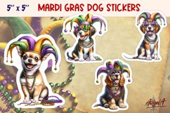 Bundle stickers, Mardi Gras stickers, funny dog printable Product Image 7