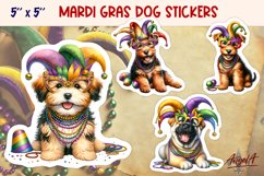 Bundle stickers, Mardi Gras stickers, funny dog printable Product Image 12