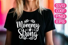 Mommy strong SVG, funny Mother's Day Greeting quote. Product Image 1
