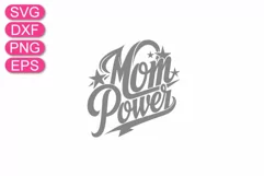 Mom power SVG lettering funny quote, Mother's Day greeting. Product Image 4