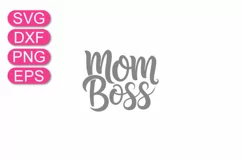 Mom Boss SVG lettering, Mother's Day quote, Mom gift. Product Image 4