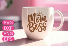 Mom Boss SVG ,Mother's Day design, Mom gift, Mom t-shirt. Product Image 2