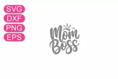 Mom Boss SVG ,Mother's Day design, Mom gift, Mom t-shirt. Product Image 4