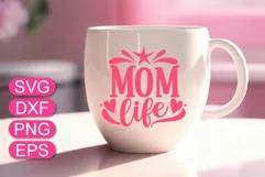 Mom life SVG, lettering t-shirt design, gift for Mom decor. Product Image 2
