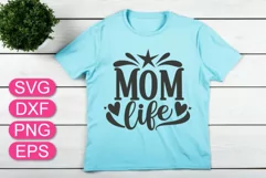 Mom life SVG, lettering t-shirt design, gift for Mom decor. Product Image 3