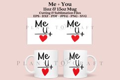 Me and You coffee glass wrap svg glass mug svg presized for 11oz and 15oz glass ready to cut and sublimation files