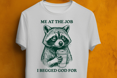 Funny Raccoon SVG Sarcastic Office Work Shirt Design Product Image 3