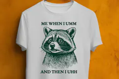 Funny Raccoon SVG Sarcastic Introvert Meme PNG Art Product Image 3