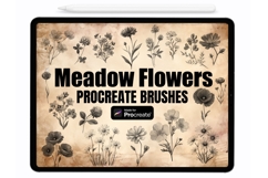 Meadow Flowers Procreate Stamps - Procreate Brushes