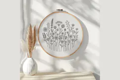 Wildflower Hand Embroidery Pattern 2 PDF, Floral Meadow Hoop Product Image 3