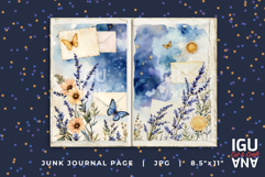 Celestial Meadow Garden Printable Junk Journal Pages