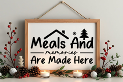 Meals and Memories Are Made Here Sign SVG, Farmhouse Sign Product Image 4