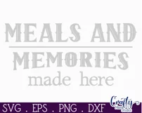 Farmhouse Home Round Sign Svg | Meals And Memories Made Here Product Image 2