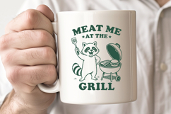 Meat Me At The Grill SVG - Funny Raccoon BBQ Summer PNG Product Image 2