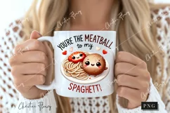 Meatball To My Spaghetti Funny Valentine Png Product Image 2