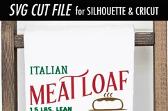 Italian Meatloaf Recipe SVG - Kitchen SVG DXF Files Product Image 3