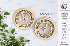 Wooden Mechanical Coaster Laser Cut. Home Decor SVG Product Image 1