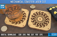 Mechanical Coasters Laser Cut Bundle, Kinetic Coasters Set Product Image 7