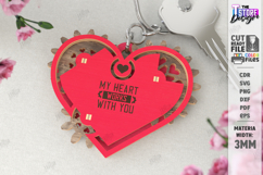 Mechanical Heart Keychain Laser Cut Bundle|Moving Gear Heart Product Image 5