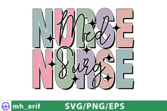 Medical Surgical Nurse, Med Surg Nurse SVG T-shirt Design Product Image 1