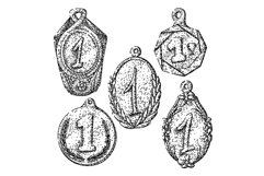medal set sketch hand drawn Product Image 1